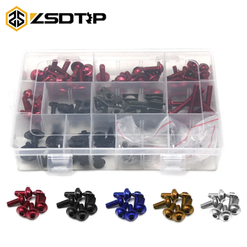 ZSDTRP Universal Motorcycle Fairing Bolt Kit Bodywork Screws Nuts Scooter Fastener Clips for Yamaha R6 R1 R3 Honda CBR600RR
ZSDTRP Universal Motorcycle Fairing Bolt Kit Bodywork Screws Nuts Scooter Fastener Clips for Yamaha R6 R1 R3 Honda CBR600RR