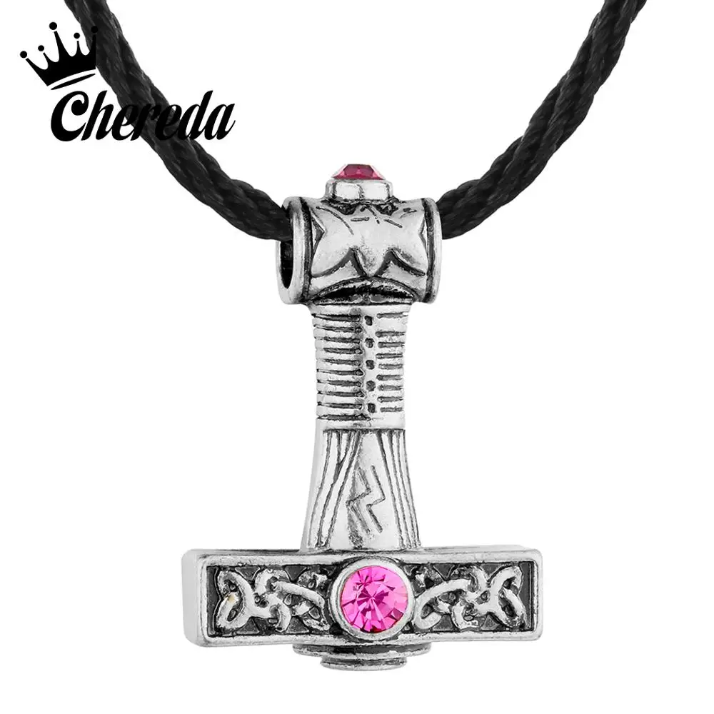 Chereda Svarog Hammer Silver Pendant Purple Crystal Men Necklaces Charm Women Punk Necklace Norse Viking Jewelry
Chereda Svarog Hammer Silver Pendant Purple Crystal Men Necklaces Charm Women Punk Necklace Norse Viking Jewelry