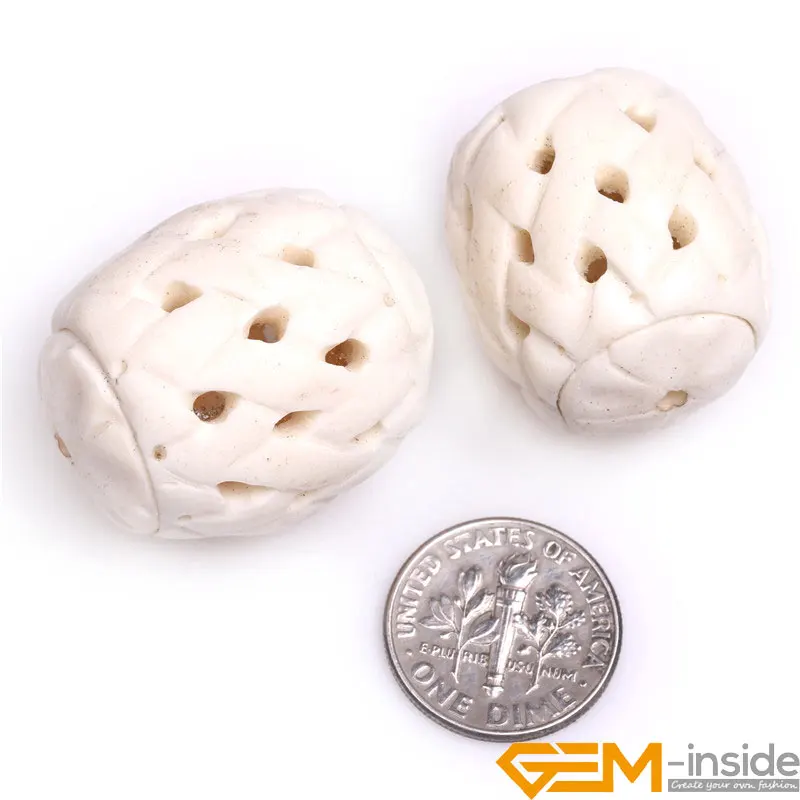 

24x27mm 23x25mm Hollow Lantern Shape Carved Bone Beads DIY Beads For Jewelry Making 2 PCS