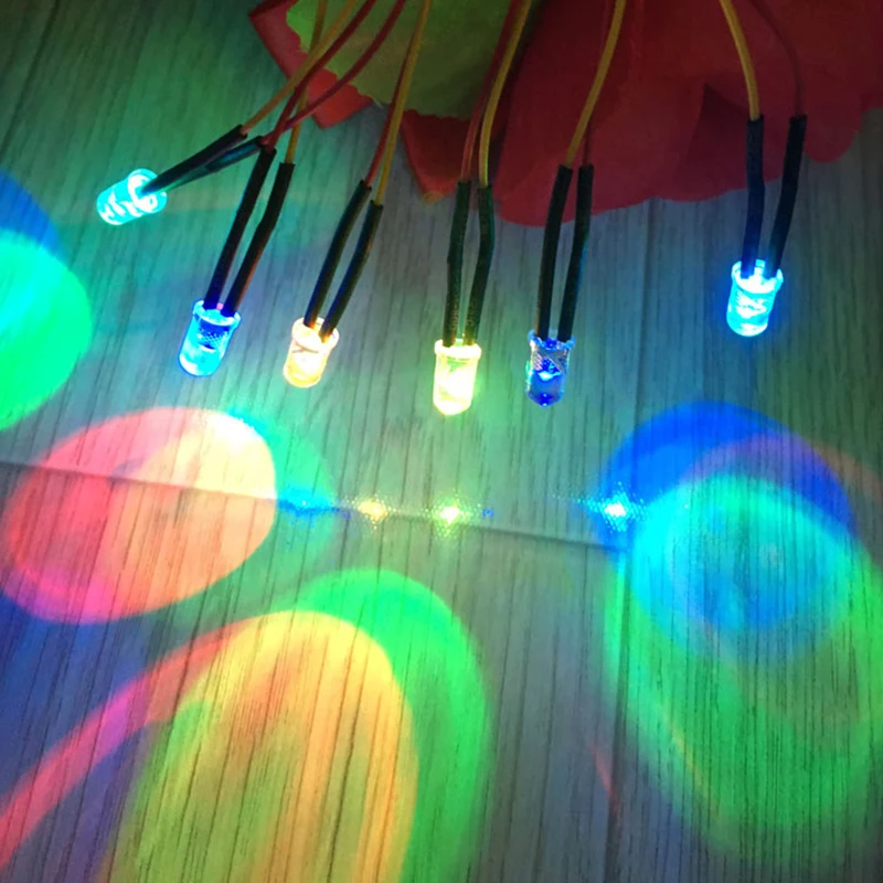 20 шт DIY аксессуары для игрушек/5 мм красочные светодиодные провода длиной см/rc