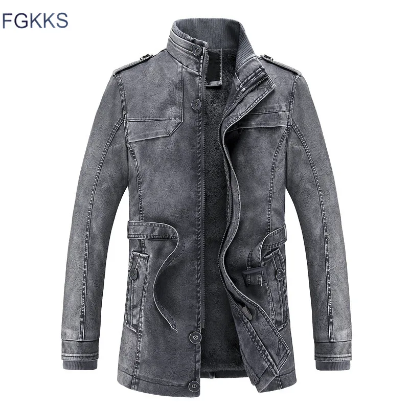 FGKKS Brand Men Leather Jacket Fashion Thick New Winter PU Leather Jacket Men Motorcycle Outerwear Leather Jackets Male
FGKKS Brand Men Leather Jacket Fashion Thick New Winter PU Leather Jacket Men Motorcycle Outerwear Leather Jackets Male
