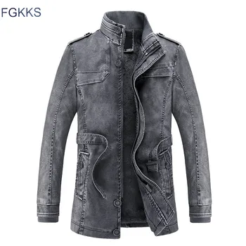 FGKKS Brand Men Leather Jacket Fashion Thick New Winter PU Leather Jacket Men Motorcycle Outerwear Leather Jackets Male
FGKKS Brand Men Leather Jacket Fashion Thick New Winter PU Leather Jacket Men Motorcycle Outerwear Leather Jackets Male