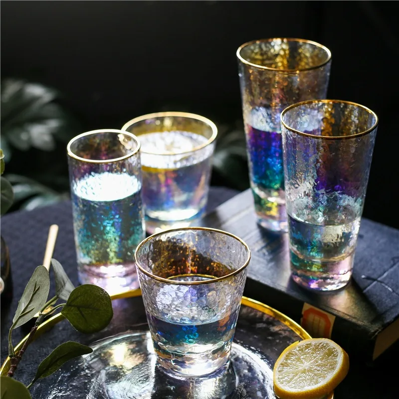 Rainbow Crystal Glass Colorful Hammer Finish Highball Beer Glass Ion Plating Wine Cocktail Glass Mug Coffee Cup Heat-resistant
Rainbow Crystal Glass Colorful Hammer Finish Highball Beer Glass Ion Plating Wine Cocktail Glass Mug Coffee Cup Heat-resistant