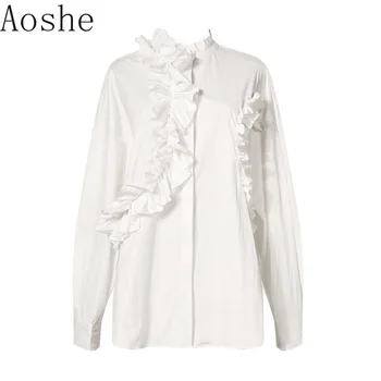 White shirt girl new loose fungus edge design long sleeve cotton top
White shirt girl new loose fungus edge design long sleeve cotton top