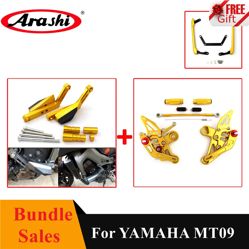 Arashi 1 Set CNC Adjustable Footrests Rearset Foot Peg + Engine Slider Crash Pads For YAMAHA MT 09 2014-2016 MT09 MT 09
Arashi 1 Set CNC Adjustable Footrests Rearset Foot Peg + Engine Slider Crash Pads For YAMAHA MT 09 2014-2016 MT09 MT 09