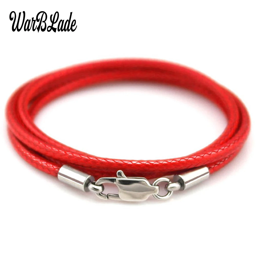3pcs/lots 1.5mm 2mm 3mm Leather Cord Waxed Rope Necklace Stainless Steel Lobster Clasp Connector Chain For Men Women DIY Jewelry
3pcs/lots 1.5mm 2mm 3mm Leather Cord Waxed Rope Necklace Stainless Steel Lobster Clasp Connector Chain For Men Women DIY Jewelry