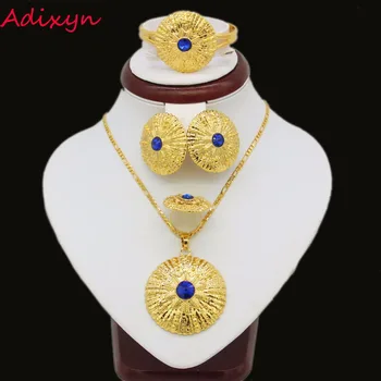 Ethiopian Blue Rhinestone Jewelry Set Gold Color Necklace/Earring/Ring/Bangle/Pendant Eritrea Africa Habesha Wedding Jewelry
Ethiopian Blue Rhinestone Jewelry Set Gold Color Necklace/Earring/Ring/Bangle/Pendant Eritrea Africa Habesha Wedding Jewelry