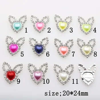New Hot 10Pcs 20*24mm Heart Rabbit ears Diy Jewelry Accessories rhinestones pedestal embellishments caps Decoration For Making
New Hot 10Pcs 20*24mm Heart Rabbit ears Diy Jewelry Accessories rhinestones pedestal embellishments caps Decoration For Making