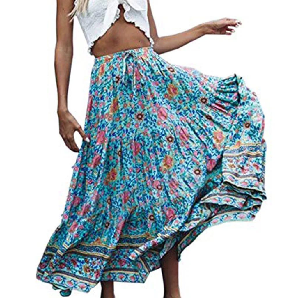faldas mujer moda 2019 Skirts womens Bohemian Floral Printed Elastic Waist A Line Long Maxi Skirt Summer falda flores larga
faldas mujer moda 2019 Skirts womens Bohemian Floral Printed Elastic Waist A Line Long Maxi Skirt Summer falda flores larga