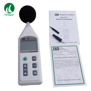 TES-1357 Digital Sound Level Meter A&C Frequency Weighting 0.1dB Resolution Measurement Frequency Range 31.5 Hz to 8KHz
TES-1357 Digital Sound Level Meter A&C Frequency Weighting 0.1dB Resolution Measurement Frequency Range 31.5 Hz to 8KHz