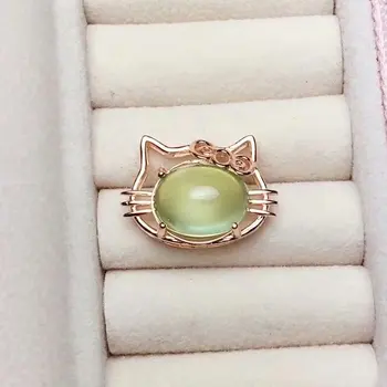 Fidelity natural 10*12mm prehnite pendants s925 sterling silver Cute cat fine jewelry gift for women natural green gemstone
Fidelity natural 10*12mm prehnite pendants s925 sterling silver Cute cat fine jewelry gift for women natural green gemstone