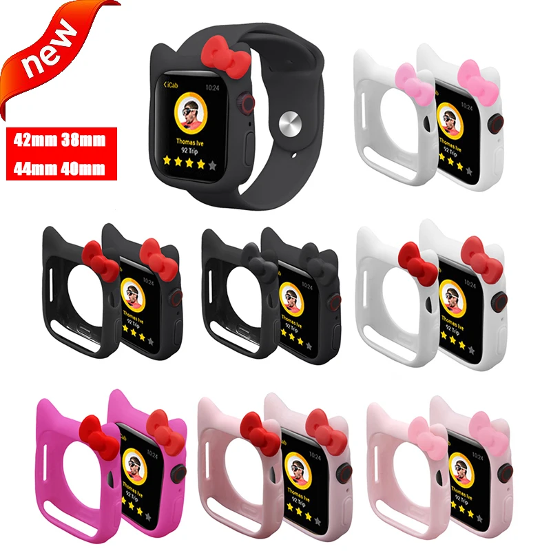 Cute Cartoon Style Soft TPU Protector Case for apple watch 4 44/40mm Lovely Bowknot Compatible with iwatch Series 3/2/1 42/38mm
Cute Cartoon Style Soft TPU Protector Case for apple watch 4 44/40mm Lovely Bowknot Compatible with iwatch Series 3/2/1 42/38mm
