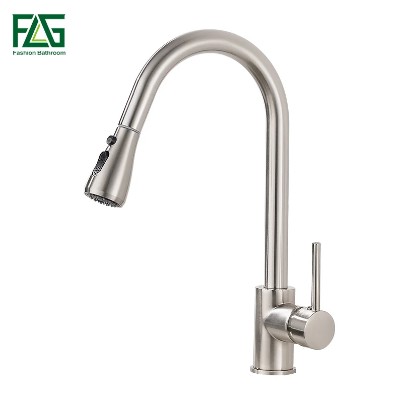Kitchen Faucets Brushed Nickel Single Handle Pull Out Kitchen Tap Single Hole Handle Swivel 360 Degree Water Mixer Tap
Kitchen Faucets Brushed Nickel Single Handle Pull Out Kitchen Tap Single Hole Handle Swivel 360 Degree Water Mixer Tap