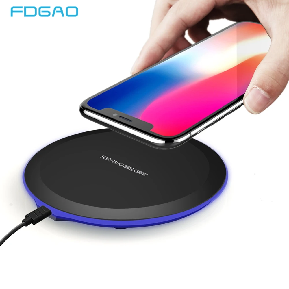 FDGAO Wireless Charger for iPhone X XS MAX XR 8 Plus Qi Charging Pad For Samsung S8 S9 S7 Note 9 8 Xiaomi USB Phone Charge Dock
FDGAO Wireless Charger for iPhone X XS MAX XR 8 Plus Qi Charging Pad For Samsung S8 S9 S7 Note 9 8 Xiaomi USB Phone Charge Dock
