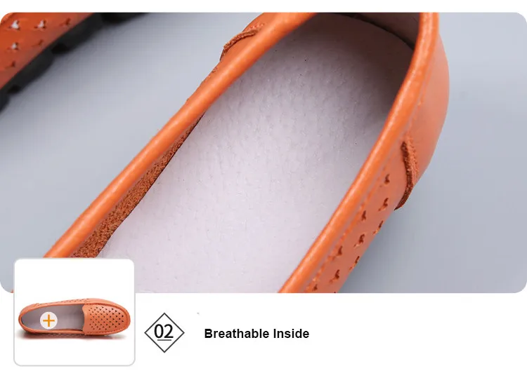AH 201-1-2019 New Genuine Leather Cut Outs Women Summer Loafers-4