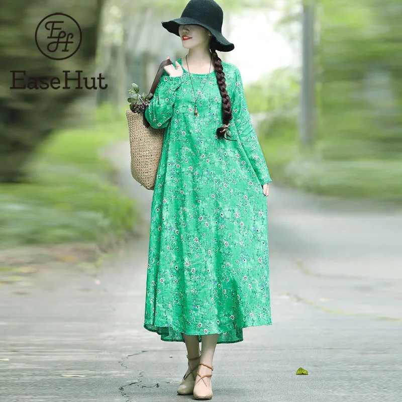 EaseHut Women Dresses 2018 Autumn Casual Loose Cotton Maxi Long Dress Vintage Long Sleeve Pockets Plus Size Dress Robe Vestidos
EaseHut Women Dresses 2018 Autumn Casual Loose Cotton Maxi Long Dress Vintage Long Sleeve Pockets Plus Size Dress Robe Vestidos
