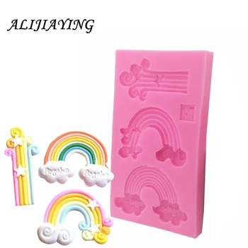 Sugarcraft Rainbow Cloud silicone mold cake decorating tools confeitaria moldes de silicone fondant cake mold baking D0792
Sugarcraft Rainbow Cloud silicone mold cake decorating tools confeitaria moldes de silicone fondant cake mold baking D0792