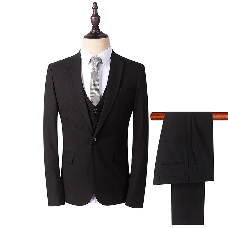 Men Black Suit New Classic Wedding Business Slim Fit Party Suit Male Gentlemen Costume Homme Suits (Jacket+Pants+Vest)
Men Black Suit New Classic Wedding Business Slim Fit Party Suit Male Gentlemen Costume Homme Suits (Jacket+Pants+Vest)