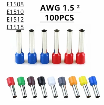 100PCS E1508 E1510 E1512 E1518 Insulated Ferrules Terminal Block Cord End Wire Connector 1.5mm2, Crimp Terminator
100PCS E1508 E1510 E1512 E1518 Insulated Ferrules Terminal Block Cord End Wire Connector 1.5mm2, Crimp Terminator