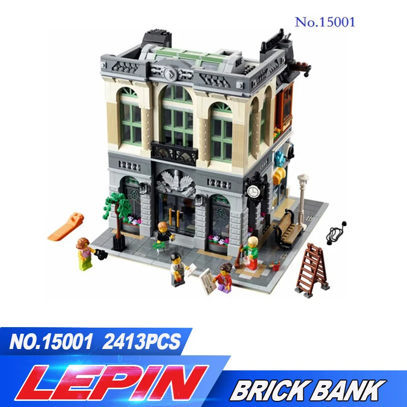 DHL LEPIN 15001 Brick Bank 2413PCS Model Building Kits Blocks Bricks Kits Toy Compatible With 10251 legoed Toys for children
DHL LEPIN 15001 Brick Bank 2413PCS Model Building Kits Blocks Bricks Kits Toy Compatible With 10251 legoed Toys for children