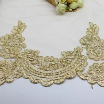 YACKALASI 3 Yds/Lot Gold Embroidered Lace Fabrics Bridal Dress 3D Flower Lace Trims Scalloped Applique Soft Beige Tulle 26CM
YACKALASI 3 Yds/Lot Gold Embroidered Lace Fabrics Bridal Dress 3D Flower Lace Trims Scalloped Applique Soft Beige Tulle 26CM