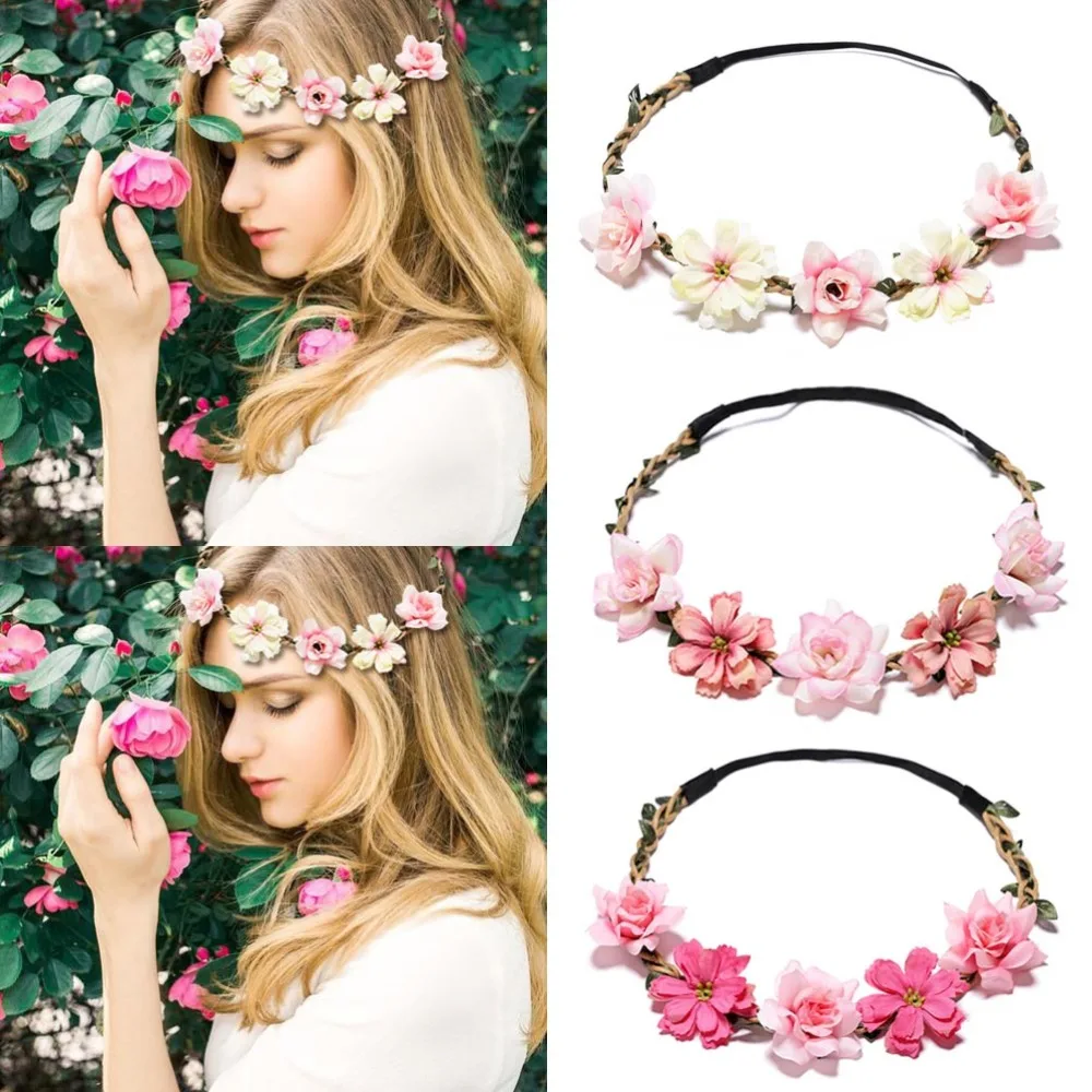 M MISM Wedding Flower Wreath Headband Floral Garland Women Girl Bridal Elastic Crown Holiday Headpiece Female Hair Accessories
M MISM Wedding Flower Wreath Headband Floral Garland Women Girl Bridal Elastic Crown Holiday Headpiece Female Hair Accessories