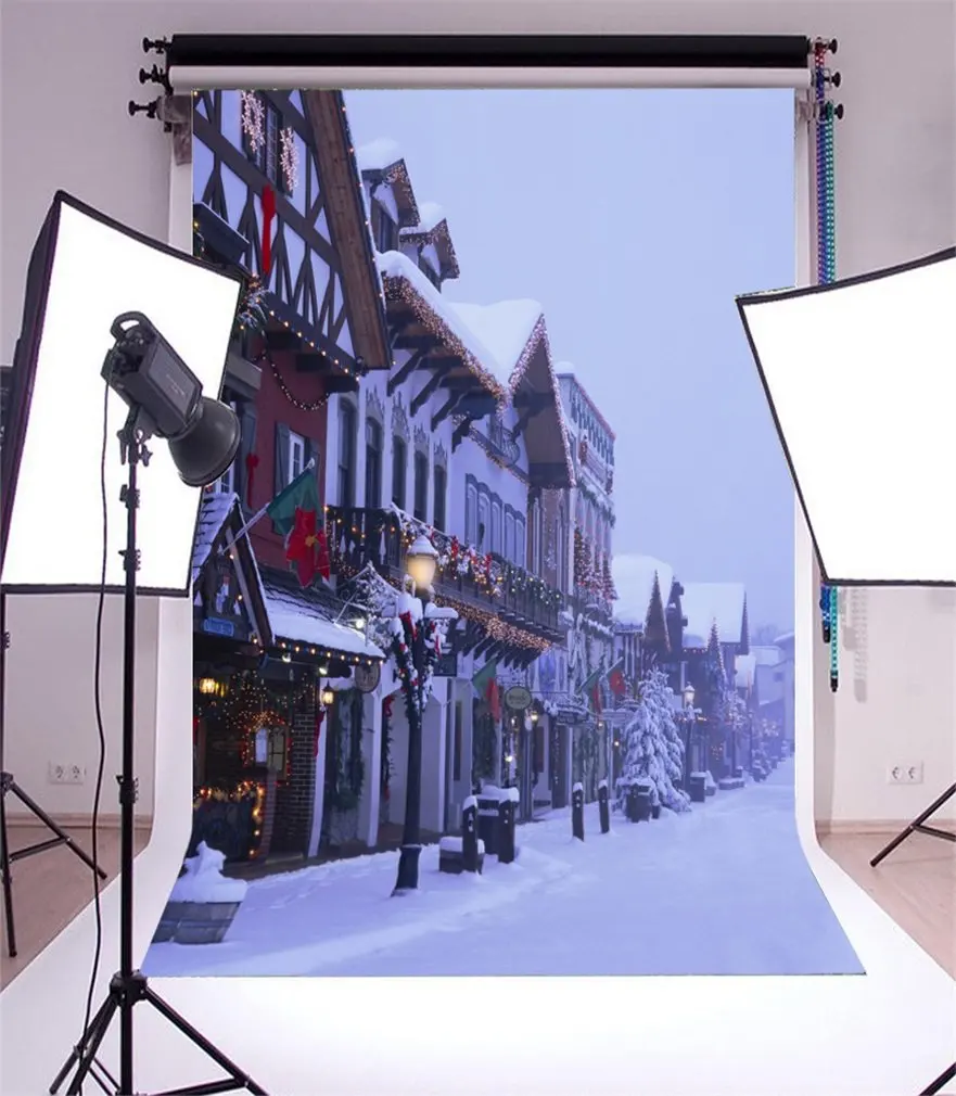 Photography Backdrop Christmas Tree Building House Snow Covered Landscape Winter Happy New Year Photo Background Party
Photography Backdrop Christmas Tree Building House Snow Covered Landscape Winter Happy New Year Photo Background Party