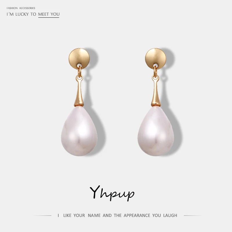 Yhpup 2019 Elegant Big Imitation Pearls Dangle Charms Earrings Gold Water Drop Romantic Earrings boucle d'oreille femme Simple
Yhpup 2019 Elegant Big Imitation Pearls Dangle Charms Earrings Gold Water Drop Romantic Earrings boucle d'oreille femme Simple