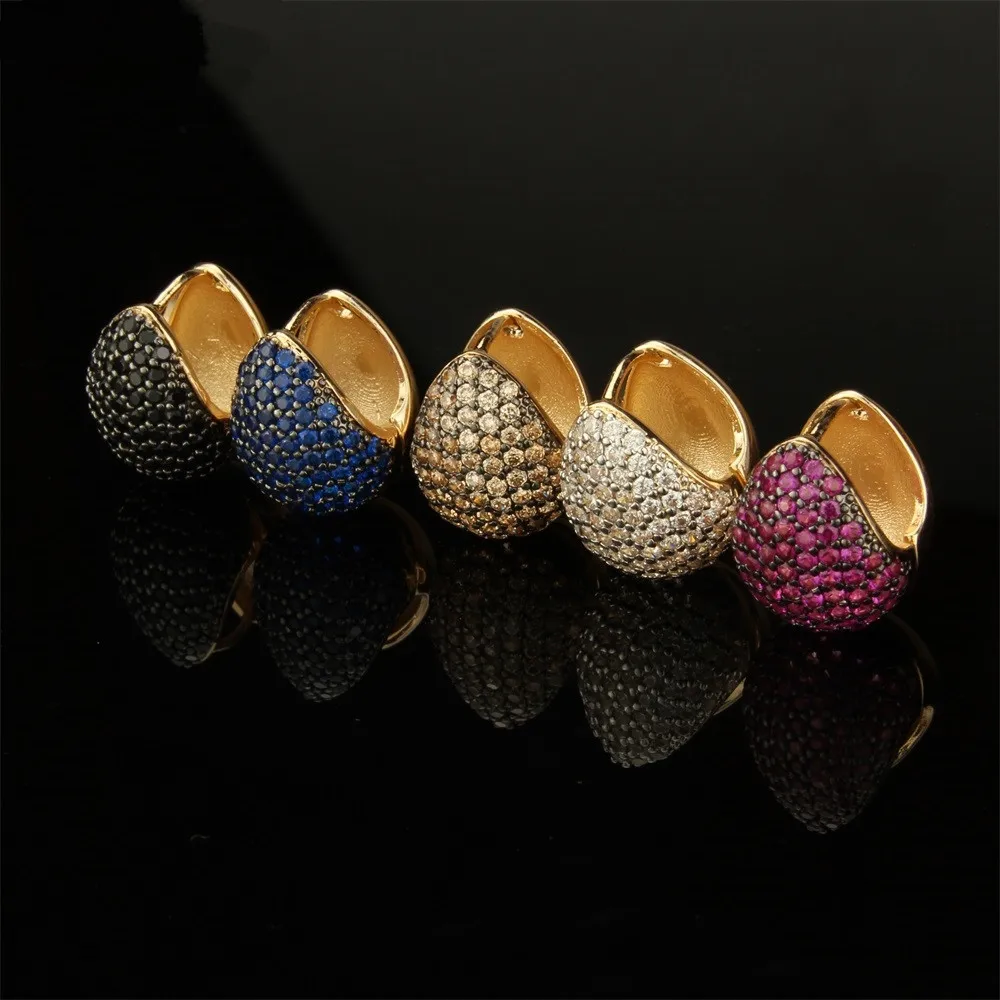 Women Hoop Earrings Golden Color Copper Multicolor Cubic Zirconia Trendy MOLINUO
Women Hoop Earrings Golden Color Copper Multicolor Cubic Zirconia Trendy MOLINUO