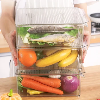 PET Crisper With Lid kitchen refridgerator storage rack Freezer Storage Box Transparent Food Container Vegetable Fruit Fresh Box
PET Crisper With Lid kitchen refridgerator storage rack Freezer Storage Box Transparent Food Container Vegetable Fruit Fresh Box