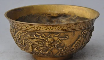 5" marked old china fengshui brass copper dragon beast play bead statue bowl cup
5" marked old china fengshui brass copper dragon beast play bead statue bowl cup