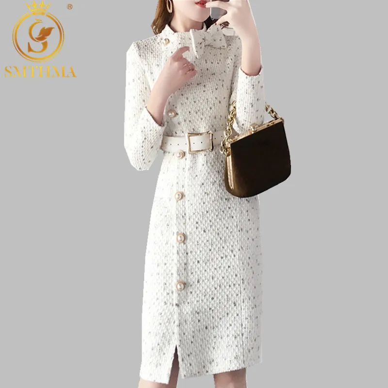 2019 New arrival Autumn and winter Runway women elegant tweed dress Bow collar Long sleeve female fashion chic dresses vestidos
2019 New arrival Autumn and winter Runway women elegant tweed dress Bow collar Long sleeve female fashion chic dresses vestidos