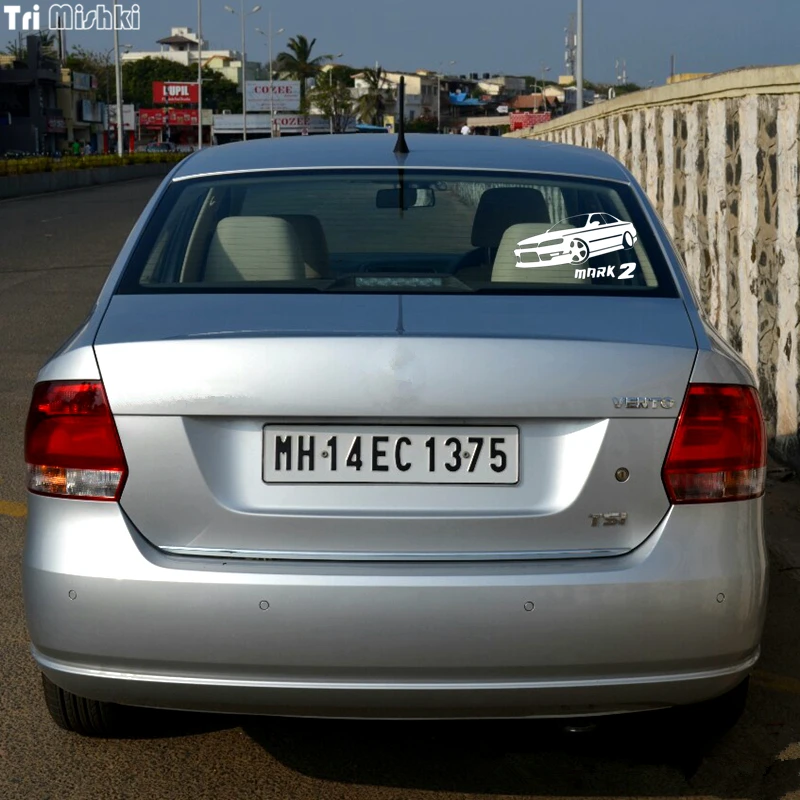 Tri Mishki HZX161 10.8*20см форма автомобиля наклейки на авто для оценки 2 виниловые