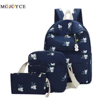 3 pcs/lot Canvas backpack women teenagers girls Preppy Style cat school backpack Mochila Feminina
3 pcs/lot Canvas backpack women teenagers girls Preppy Style cat school backpack Mochila Feminina