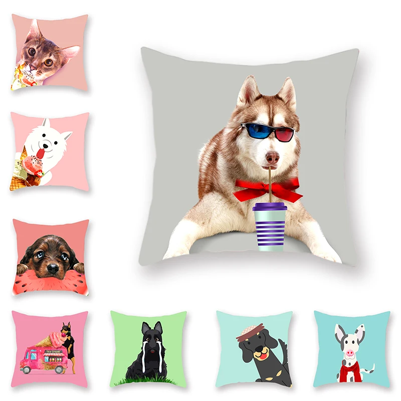Double-sided Printed Polyester Animal Decorative Cushion Cover Teddy Dog Cat Design Pattern Throw Pillowcase Home Accessories
Double-sided Printed Polyester Animal Decorative Cushion Cover Teddy Dog Cat Design Pattern Throw Pillowcase Home Accessories