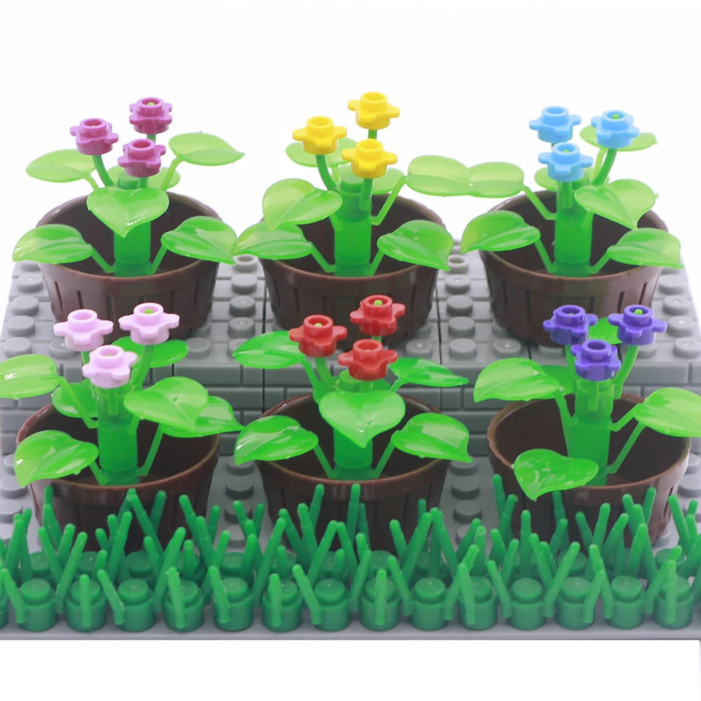 City Jungle Building Blocks Flower Tree Set Grass Garden Creator Camp Friends MOC Bricks Toys For Children Compatible LegoINGlys (11)