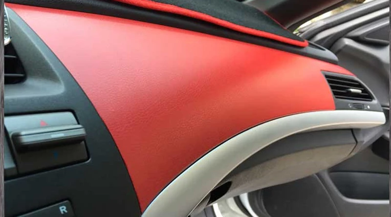 Tanie 3D pcv samochód DIY stylizacja wnętrza Dashboard naklejka czarna skóra tekstury wykończenia Vinyl Wrap sklep
