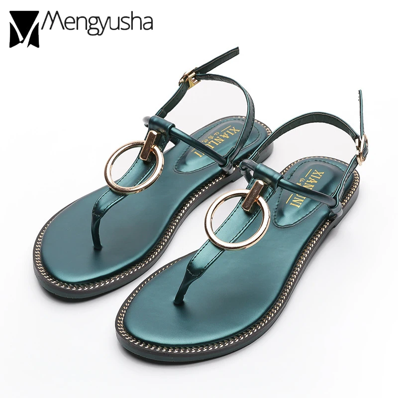 women high quality sandals summer woman microfiber leather sandals metal circle ring decorate narrow band roman sandals 2019 new
women high quality sandals summer woman microfiber leather sandals metal circle ring decorate narrow band roman sandals 2019 new
