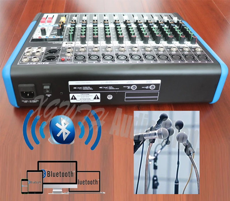 Sound Mixing Console with USB Bluetooth Record +48V Phantom Power Monitor Paths Digital Effect 12 Channel Audio Mixer
Sound Mixing Console with USB Bluetooth Record +48V Phantom Power Monitor Paths Digital Effect 12 Channel Audio Mixer