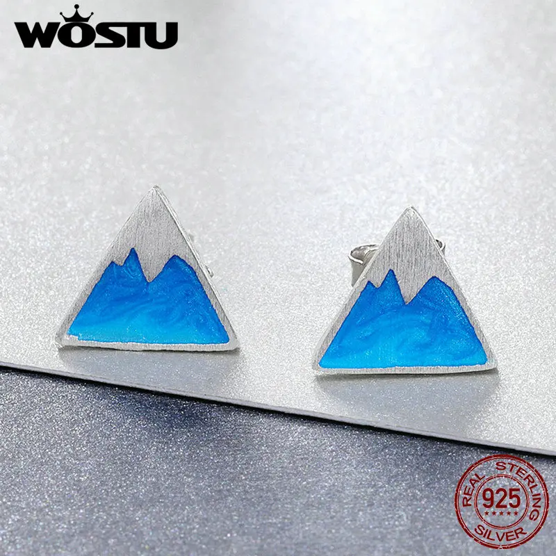 WOSTU Unique 925 Sterling Silver Ice Mountain Enamel Stud Earrings For Women Silver S925 Earring Party Fashion Jewelry FME152
WOSTU Unique 925 Sterling Silver Ice Mountain Enamel Stud Earrings For Women Silver S925 Earring Party Fashion Jewelry FME152