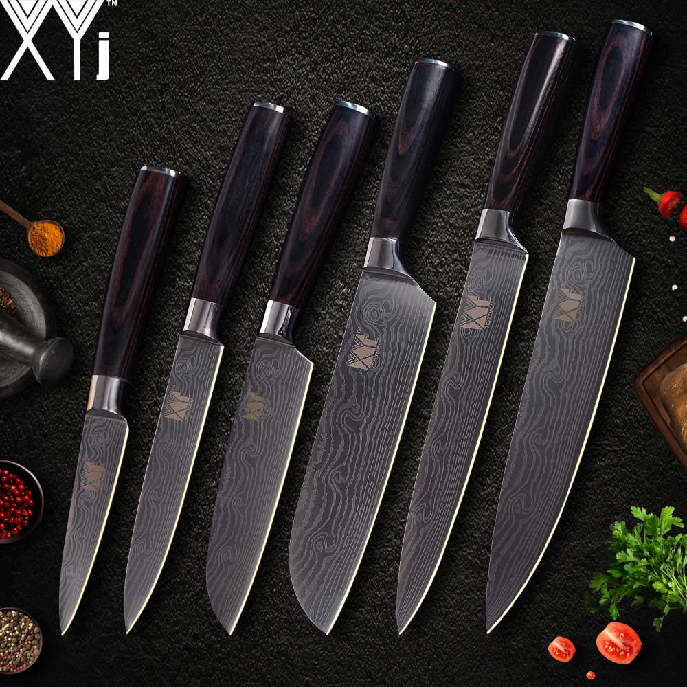 XYj Stainless Steel Kitchen Knife Damascus Veins Cooking Knife Accessories Fruit&Vegetable Slicer Cutter Tools New Arrival 2018
XYj Stainless Steel Kitchen Knife Damascus Veins Cooking Knife Accessories Fruit&Vegetable Slicer Cutter Tools New Arrival 2018