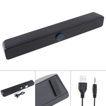 SADA V-193 Desktop Strip Soundbar Subwoofer Speaker with 3.5mm Stereo Jack and USB Powered for Computer PC Laptop Mobile Phone
SADA V-193 Desktop Strip Soundbar Subwoofer Speaker with 3.5mm Stereo Jack and USB Powered for Computer PC Laptop Mobile Phone