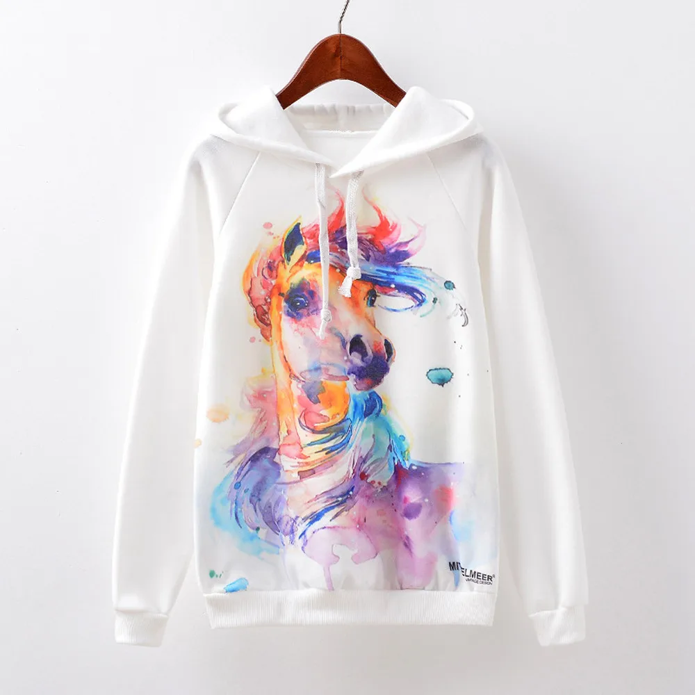 Women Hoodies Outwear Women Tracksuit White Tracksuit Women Animal Pattern Horse Woman Sweatshirt Sudadera Mujer
Women Hoodies Outwear Women Tracksuit White Tracksuit Women Animal Pattern Horse Woman Sweatshirt Sudadera Mujer