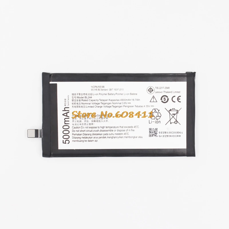 VK 3.8V 5000mAh 18.7Wh BL244 Battery Replacement Li-Ion Bateria For Lenovo Vibe P1A42 P1C58 P1C72 P1 Rechargeable Batteries
VK 3.8V 5000mAh 18.7Wh BL244 Battery Replacement Li-Ion Bateria For Lenovo Vibe P1A42 P1C58 P1C72 P1 Rechargeable Batteries