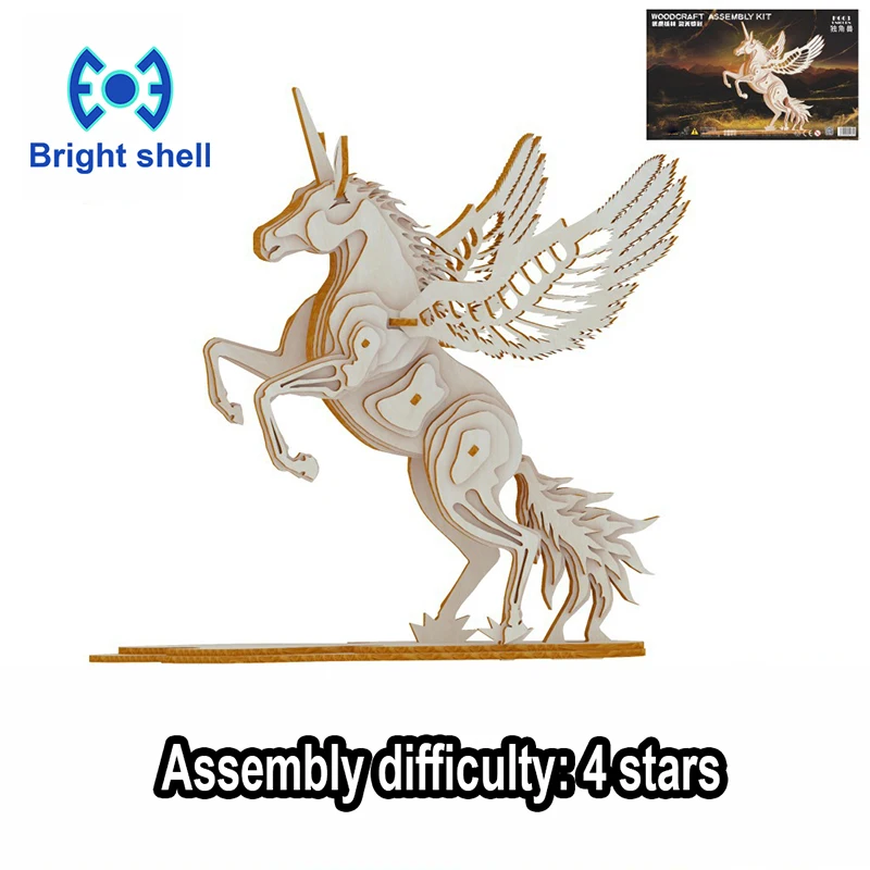 DIY искусство и 3D Pegasus деревянные игрушки ручной работы вечерние головоломки для