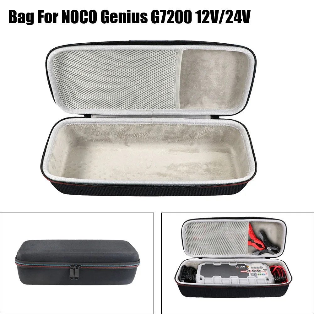 Hard Case Bag For Noco Genius G7200 12V//24V 7.2A Ultrasafe Smart Battery Charger