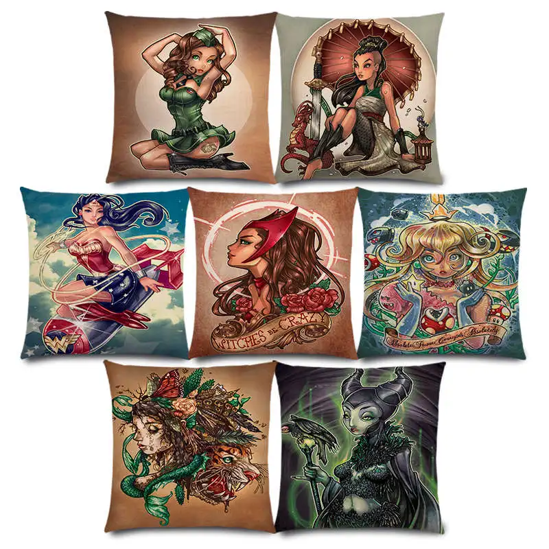New Movie Cartoon Beautiful Heroine Lovely Girls Wonder Lady Beauty Woman Warrior Cushion Cover Car Sofa Throw Pillow Case 
New Movie Cartoon Beautiful Heroine Lovely Girls Wonder Lady Beauty Woman Warrior Cushion Cover Car Sofa Throw Pillow Case