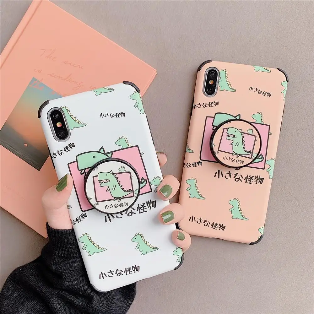 KAIEN Folding bracket cute Dinosaur Fashion soft Anti-drop Mobile phone case for iPhone 6 6s 7 plus 8 plus 10 X XR XS MAX cover
KAIEN Folding bracket cute Dinosaur Fashion soft Anti-drop Mobile phone case for iPhone 6 6s 7 plus 8 plus 10 X XR XS MAX cover