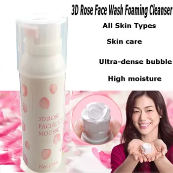 Rose Foam Cleanser Beauty Moisturizing Whitening Skin Rich Foaming Shrink Pores Skin Care Acne Makeup Deep Remover 150ml
Rose Foam Cleanser Beauty Moisturizing Whitening Skin Rich Foaming Shrink Pores Skin Care Acne Makeup Deep Remover 150ml