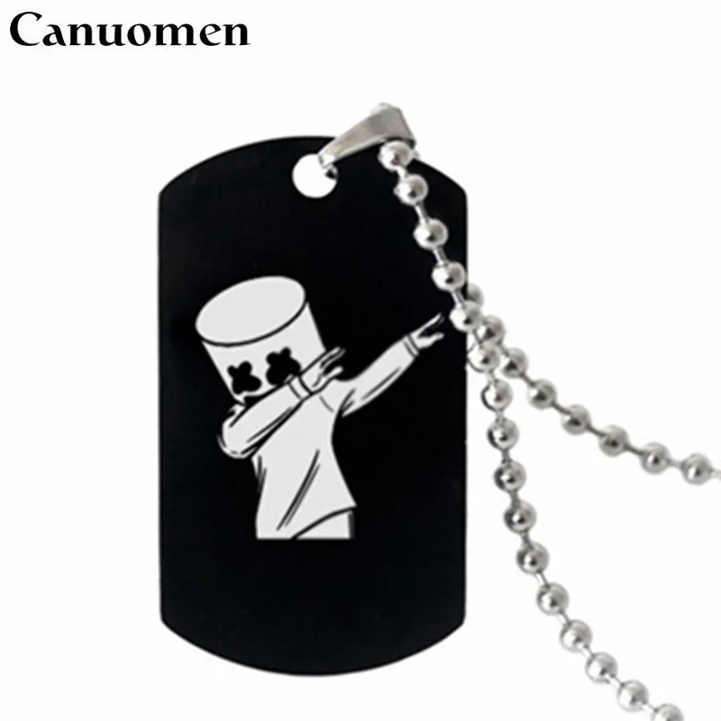 Canuomen Marshmello DJ Pendant Necklace Black Stainless Steel Engrave Necklaces Marshmello Music Fans Souvenir Choker Jewelry
Canuomen Marshmello DJ Pendant Necklace Black Stainless Steel Engrave Necklaces Marshmello Music Fans Souvenir Choker Jewelry